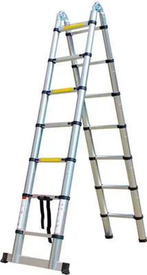 Obrázok produktu pre Herzberg HG-5560: Výsuvný hliníkový teleskopický rebrík - 5,60 m