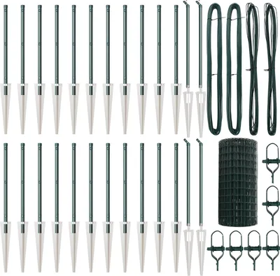Produktbild von Möbel Eurozaun mit 13 Spike-Posten 0.4x50 m Verzinkter Stahl Grün - Metallzäune 3350601