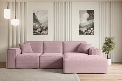 Produktbild von ALTDECOR Ecksofa in L-Form SERRA-L - 266x169x80 cm Rosa - Corner Sofa Bett Eckcouch Couch Wohnlandschaft Cauchsofa