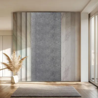 Produktbild von HEXIM Marmorplatten Optik 2 Stück 280x122 cm SPC Kunststoff Innen & Außenbereich Granit Steinoptik - Duschrückwand Küchenrückwand Spritzschutz Betonoptik (6,84 m² 8235) A-Serie