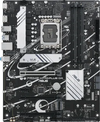 Image de ASUS PRIME H770-PLUS D4 - Carte mère - ATX - LGA1700 socket - chipset H770 - USB4, USB-C 3.2 Gen2, USB 3.2 Gen 2, USB 3.2 Gen 1 - 2.5 Gigabit LAN - Carte graphique embarquée (CPU requis)
