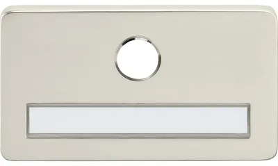 Produktbild von MARCHESI Namensschild vorgerichtet für Spion, mit 14 mm Bohrung, Edelstahl matt