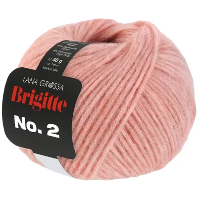 A ball of pink yarn with a label.