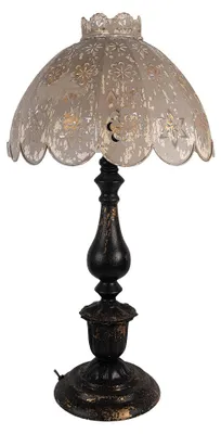 Obrázok produktu pre Stolová lampa Clayre & Eef Ø 41x75 cm Čierna sivá kovová