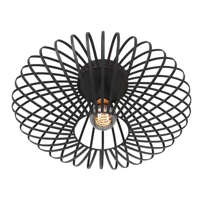 Produktbild von Steinhauer Deckenleuchte Dunbar 1-flammig Mattes Schwarz 40x40cm
