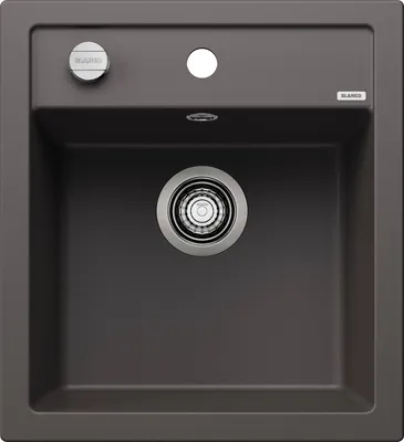 Produktbild von BLANCO 518846, Aluminium, Grau, 1 Becken, 395 x 350 mm, 19 cm, 465 mm, 510 mm