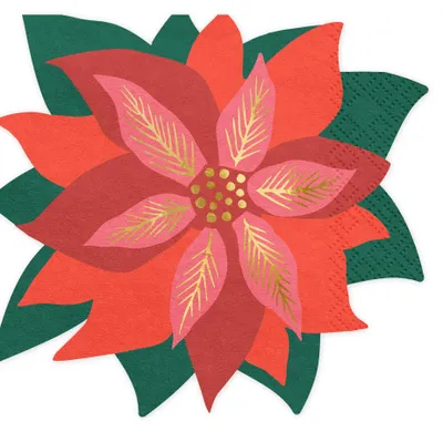 Produktbild von Servietten Weihnachtsstern, Mix, 14,5x15,5cm (1 Packung / 20 Stück)