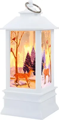 Produktbild von Weihnachtslaterne fuer den Aussenbereich, batteriebetrieben, beleuchtet, kleine Windlampe, Hirsch/Schneemann/Engel/Weihnachtsmann, Weihnachtsdekoration, haengende Laterne, Weihnachtsbaum-Anhaenger, neuartige Requisiten, Licht fuer Party, Zuhause, Veranda, Veranstaltungen, Bar