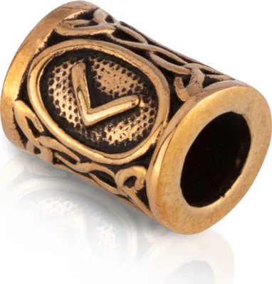 Produktbild von KENAZ - Bronze Futhark Rune Bartperle Germanisch Keltisch Wikinger Gothic 3552