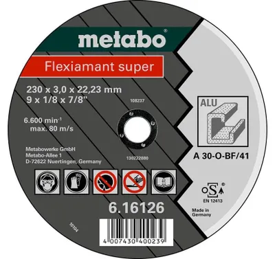 Obrázok produktu pre Metabo Flexiamant Super Trennscheibe Alu Universalscheibe, offene Struktur