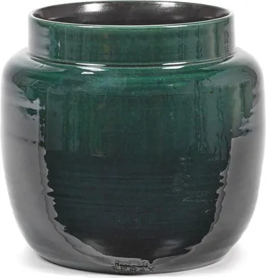 Produktbild von Serax Glasierte Farbtöne - Blumentopf L - Dunkelgrün - 32 Ø