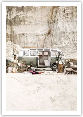 Produktbild von Poster - Poster ohne Rahmen - Wohnmobil Boho Möbel - 70x100 cm - Wand Bild - Wanddeko - Wandbilder - Kunstposter - Wandposter - Bilder - Kunstdruck - Wanddekoration - Wandbild - P2XPA70x100-4542