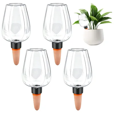 4er-Set transparente Bewässerungskugeln 350 ml für Pflanzen
