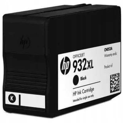 Zdjęcie produktu dla HP 932XL oryginalny wkład atramentowy czarny XL, Czarny, Tusz na bazie pigmentu, 22,5 ml, 1 szt., 1000 stron(y), Jednopak