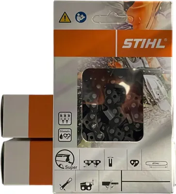 The image shows the packaging of Stihl saw chains.