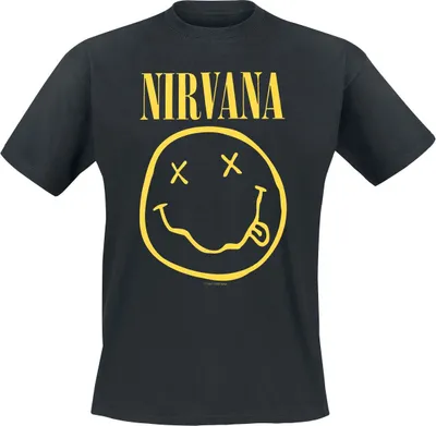 Produktbild von Nirvana T-Shirt Herren Logo schwarz Band-Merch, Bands 100% Baumwolle 4XL