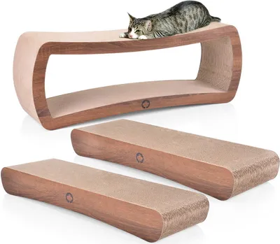 Immagine prodotto di JUMBO SET 1 pezzo Galaxy + 2 pezzi WAVE XXL | 3 tiragraffi per gatti | Gatto canadese | Noce
