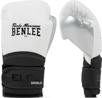 Produktbild von Boxhandschuhe aus Leder und Kunstleder (1 Paar) BRAMPTON Black/White/Silver 12 oz BENLEE