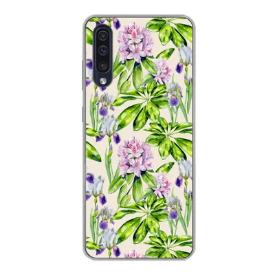 Produktbild von MuchoWow® Handyhülle Schutzhülle Hülle für Samsung Galaxy A30s Hortensie - Blatt - Blüte Silikon Softcase Handy Hülle - Karteninhaber
