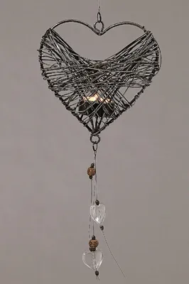 Produktbild von Windlichthänger Herz L77cm