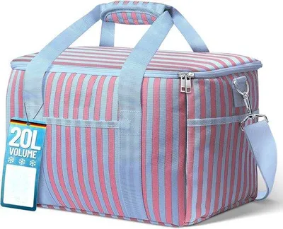 Produktbild von Portable Kühltasche für Camping und Strand - Ohne Strom - Ideal für Picknick, Auto oder Boot - Hält Essen und Getränke kalt - Leicht und robust - Mit Griff und Deckel - Perfekt für Outdoor-Aktivitäten und Roadtrips