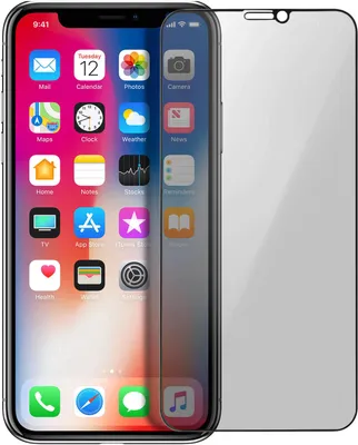 Obrázek produktu pro Avizar, ochranná fólie na obrazovku pro Apple iPhone X / iPhone XS, černá