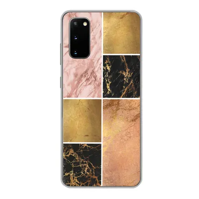 Produktbild von MuchoWow® Handyhülle Schutzhülle Hülle für Samsung Galaxy S20 Marmor - Rosa - Gold Silikon Softcase Handy Hülle - Bild