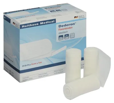 Obrázok produktu pre Fixačný obväz Dederon 6 cmx4 m 20 ks