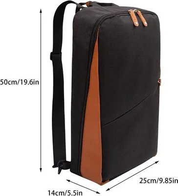 Produktbild von Professionelle Messertasche für Kochmesser, 50 cm - Wasserdichte, tragbare Kochmessertasche aus Oxford-Stoff mit 21 Fächern - Sicher und leicht