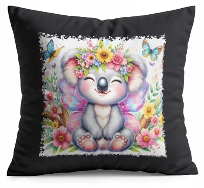 Obrázok produktu pre Vankúšik s motívom zvierat – medvedík, koala. (Darčekový vankúšik s motívom medvedíka a koaly.)