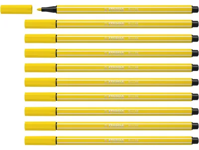 Obrázek produktu pro Prémiové plnicí pero - STABILO Pen 68 - balení po 10 kusech - citronově žluté
