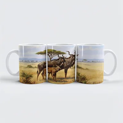 Produktbild von raxxa Premium-Tasse "Kudu Antilopen in Afrika"