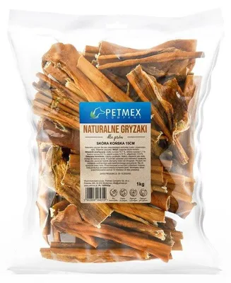 Zdjęcie produktu dla PETMEX Skóra końska 15 cm - przysmak dla psów - 1 kg