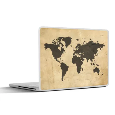 Produktbild von MuchoWow® Laptop Aufkleber Sticker Cover Weltkarte - Sepia - Vintage - Braun 40x30 cm - Laptop Dekoration - Selbstklebend