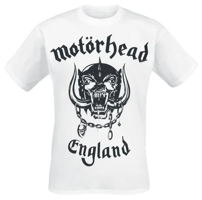 Produktbild von Motörhead T-Shirt Herren England weiß Band-Merch, Bands 100% Baumwolle XL