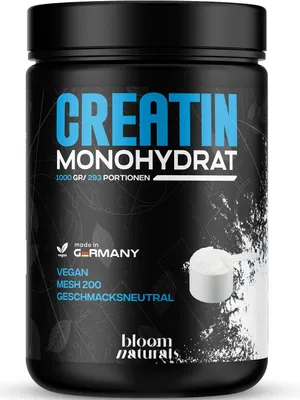 Immagine prodotto di Bloom Naturals, Creatina Monoidrato in Polvere, 1 kg, con Vitamina B6