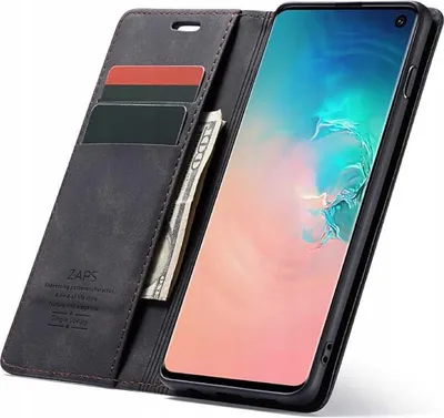 Obrázek produktu pro Pouzdro s klopou na telefon SPACECASE Wallet pro Galaxy S10e Černá