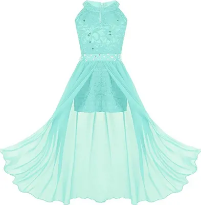 Produktbild von Mädchen Abendkleid Gr. 158-164 Cm Sweet Prinzessin Blumenmädchenkleider für Party Hochzeit Brautjungfern Festlich Kinder Overall Jumpsuit