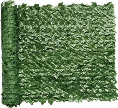 Produktbild von Unyqoos® Künstlicher Efeu – realistische, wetterbeständige Kunstpflanze Grün 600 x 100 cm als Sichtschutz & Dekoration für Balkon und Garten