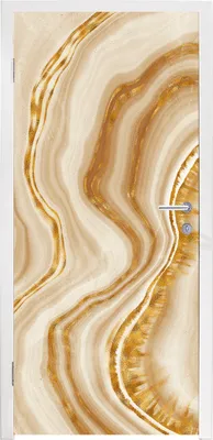 Produktbild von MuchoWow® Türtapete Selbstklebende Türfolie Marmor - Beige - Muster 80x205 cm Türposter Türaufkleber Klebefolie Türklebefolie - Fototapete - XXL-Aufklebern