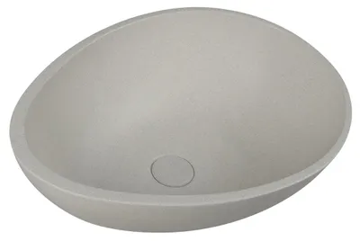 Produktbild von Sapho PUNC Betonwaschbecken mit Auslauf, 53x39cm, weißer Sandstein