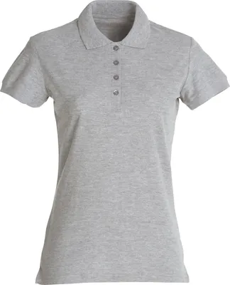 Produktbild von Damen Basic Polohemd aus 100% Baumwolle, 190 g/m², mit Seitenschlitzen und 4 Knöpfen