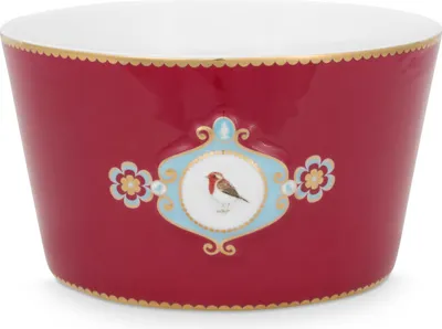 Produktbild von PIP STUDIO Love Birds Medallion Bowl rot 15cm