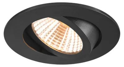Immagine prodotto di SLV 1007386 NEW TRIA 68, plafoniera da incasso a LED, 2700K, 38° rotondo nero