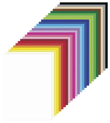 Image de folia 6118/4/519 Papier cartonné folia, format A4, 180 g/m², 25 couleurs, 500 feuilles
