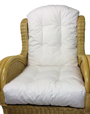 Produktbild von Polster / Kissen / Ersatzpolster für Rattan Ohrensessel / Rattansessel , Fb. bianco
