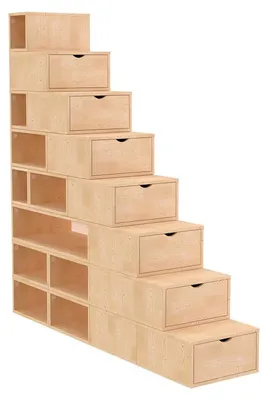 Immagine prodotto di Scaffale a gradini 200 cm - Grezzo (senza vernice)