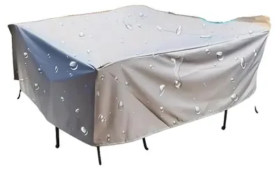 Obrázek produktu pro Plachta na zahradní nábytek, voděodolná, odolná proti UV záření, stříbrná, 308 x 138 x 89 cm