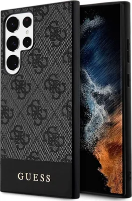 Produktbild von GUESS Handyhülle passend für SAMSUNG S24 Ultra GUHCS24LG4GLGR passend für SAMSUNG S24 Ultra (4G Bottom Stripe / schwarz)