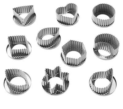 Produktbild von Weihnachtsausstecher Set 10-teilig, gewellt